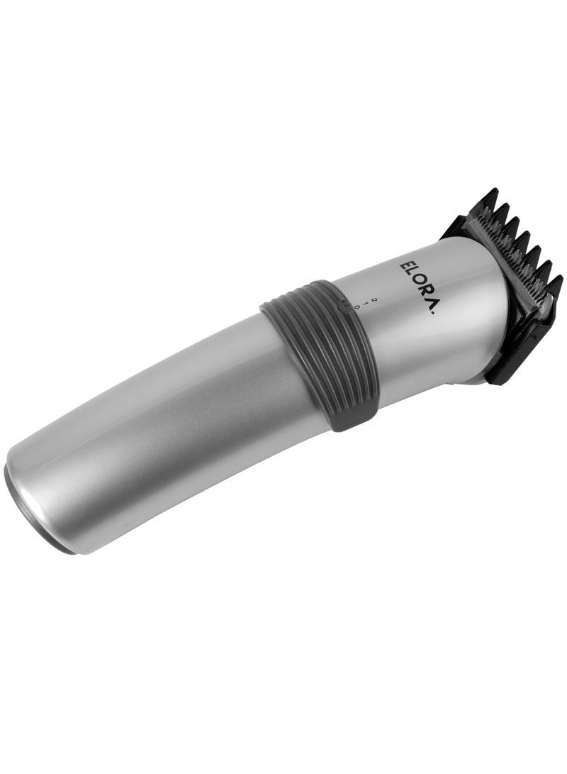 ELORA Hair and Beard Electric Rechargeable Trimmer and Shaver for Men, Cordless Grooming Device with Adjustable Razor, EL-PC-1832, Silver - Image 2