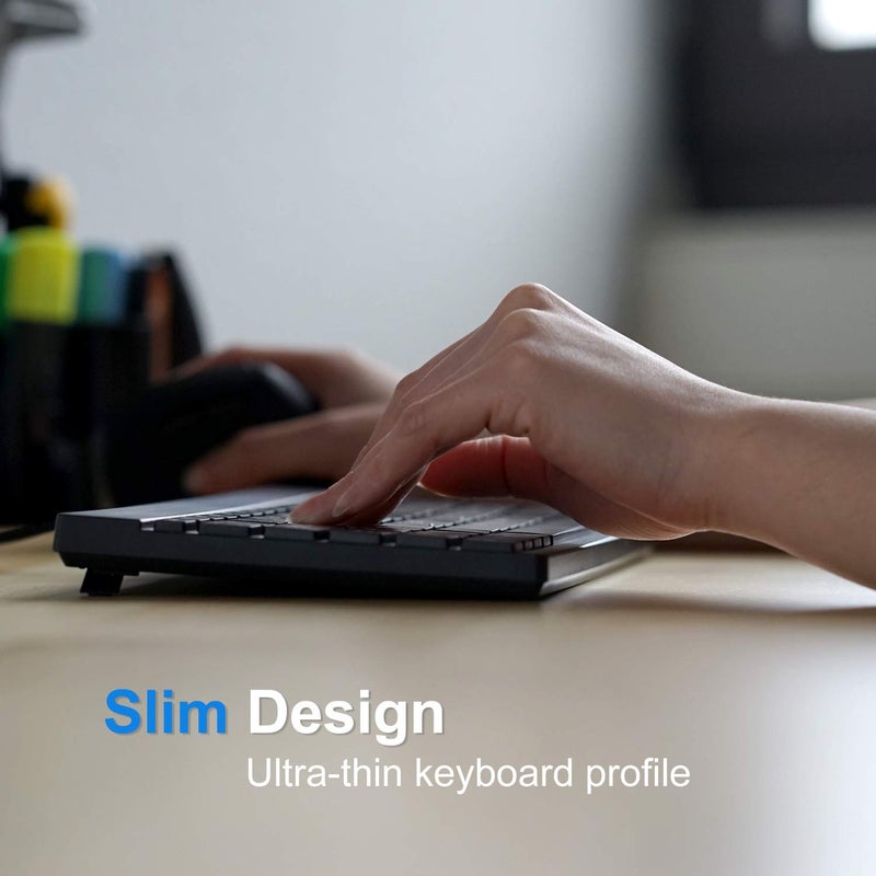 Perixx PERIBOARD-426 Wired Mini Low Profile Keyboard (Wired USB), US English Layout (11665) - Image 4