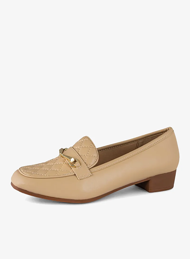 فينتشي أحذية كعب متوسطة نسائية مربعة القدم