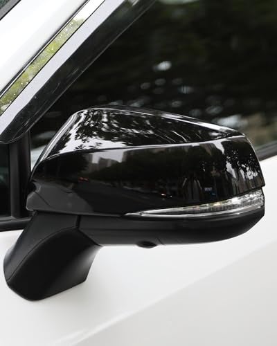 YAKANEY for RAV4 2019 2020 2021 2022 2023 2024 2025 Exterior Side Rearview Mirror Cover Sporty Black Exterior Rearview Mirror Molding Covers for Toyota RAV 4 NOT for LE Hybrid LE Piano Black - Image 1
