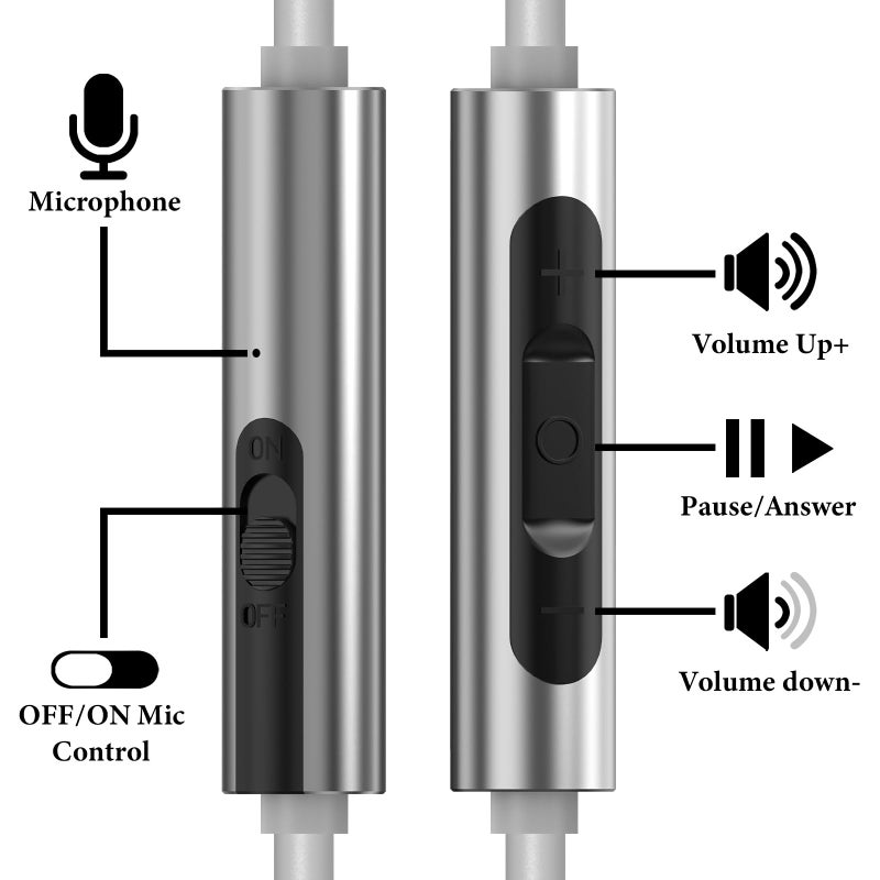 Geekria Geekria Audio Cable with Mic Compatible with Bose QC Ultra/45/35II/35/700 Headphones Cable, 3.5mm to 2.5mm Replacement Stereo Cord with Inline Microphone and Volume Control (4 ft/1.2 m)  - Image 3