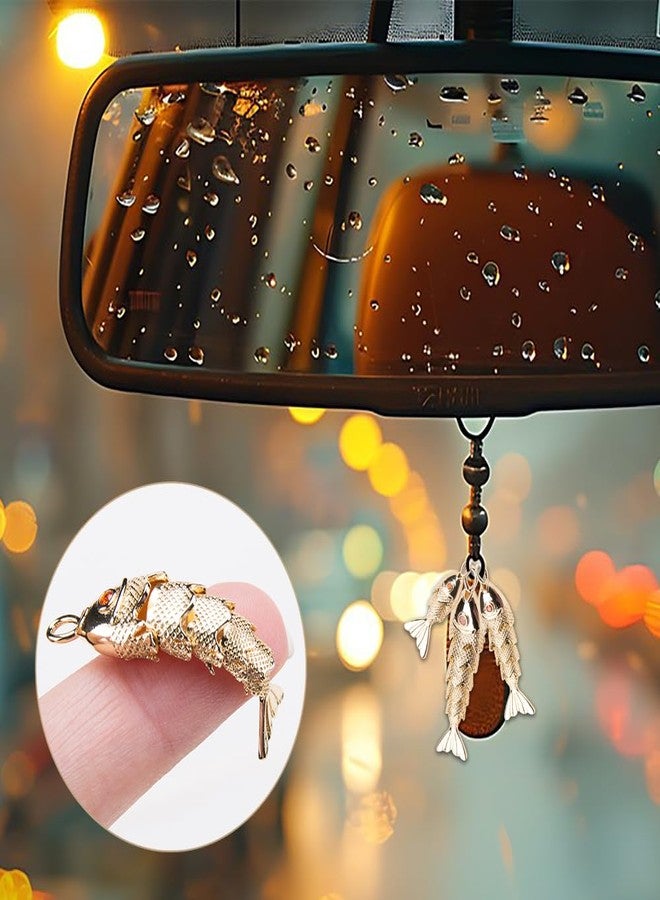 SaiDian 3Pcs Koi Gold Fish Pendant 3D Fish Charms Gold Plated Sea Animal Pendants for DIY Ocean-Themed Jewelry Making for Bracelets Necklaces Earrings Fun Crafting Accessories - Image 5