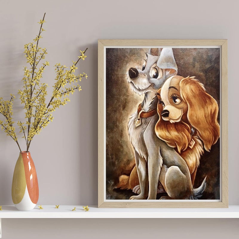 Jaki Diamond Art Painting Kits For Adults-Dog Diamond Painting Kits Square Full Drill Diamond Art For Home Wall Decor(12X16Inch) - Image 2