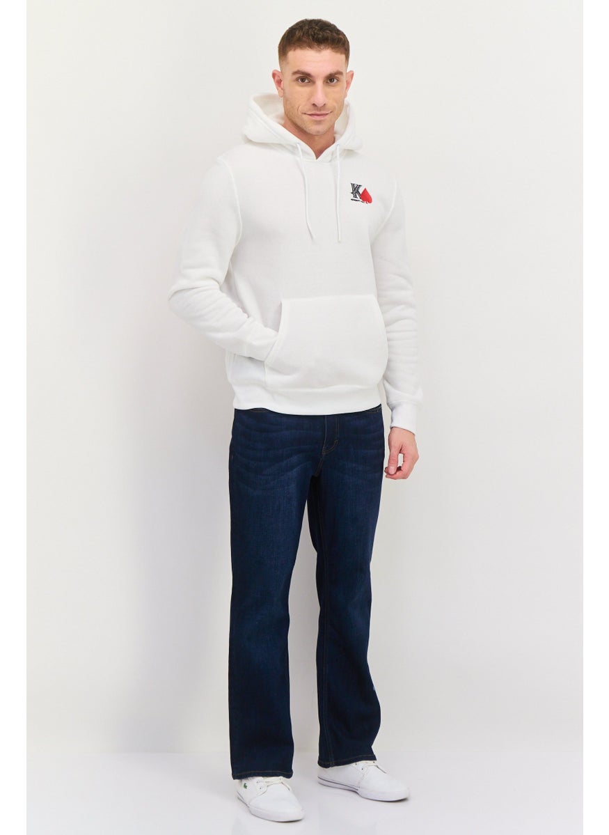MEMBERS ONLY - Men Hooded Embroidered Long Sleeves Sweatshirt, White - Image 1