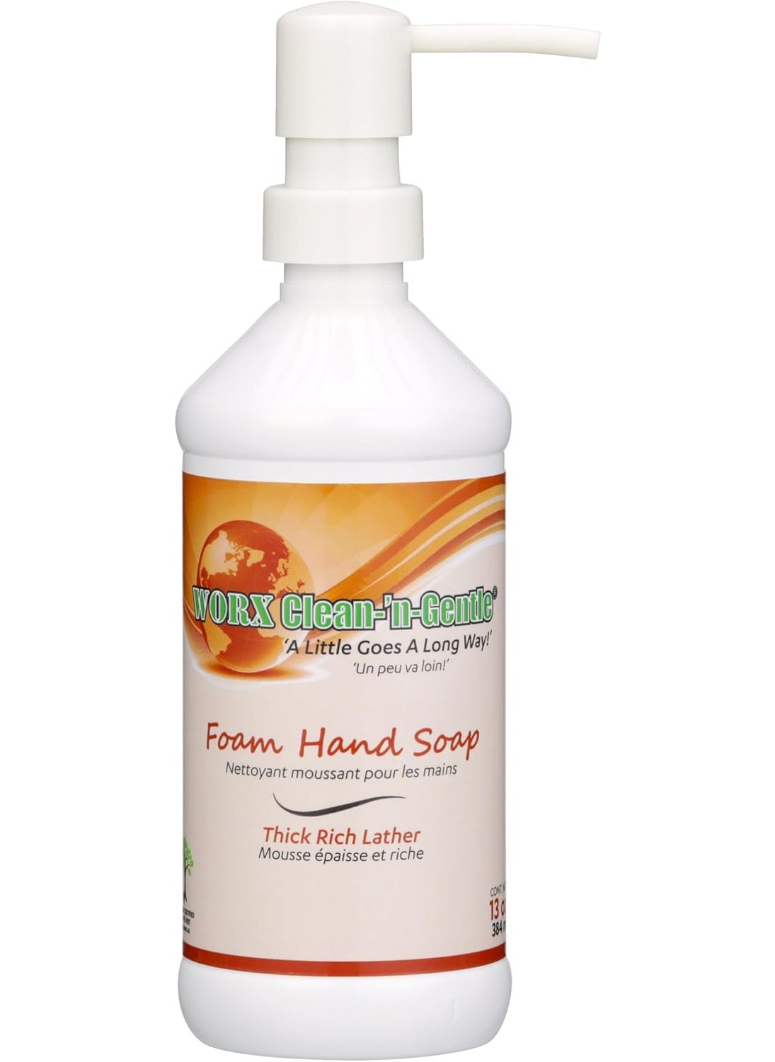 Worx Environmental Products Inc. Worx CleannGentle Foam Hand Soap 13 oz 384 ml Rich Lather Silky Smooth Light Juniper Berry Fragrance 