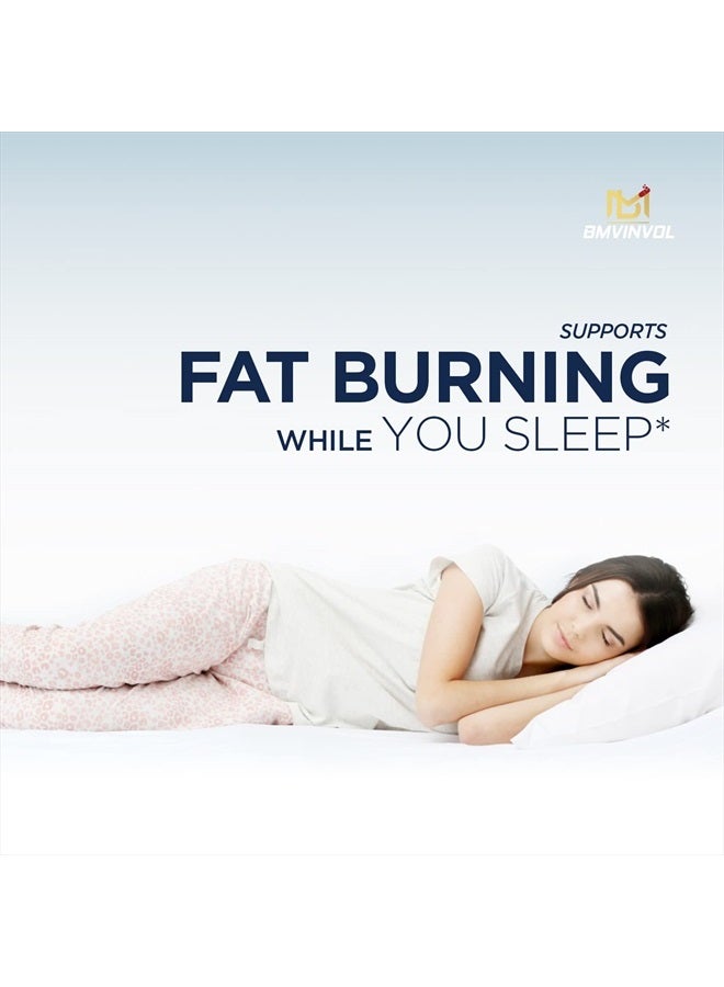 BMVINVOL Night Time Fat Burner 120Capsules, 12-in-1 Powerful Blend of Green Tea, Ceylon Cinnamon, Green Coffee Bean, Garcinia Cambogia, White Kidney Bean, Lemon Balm, Passion Flower - Image 2