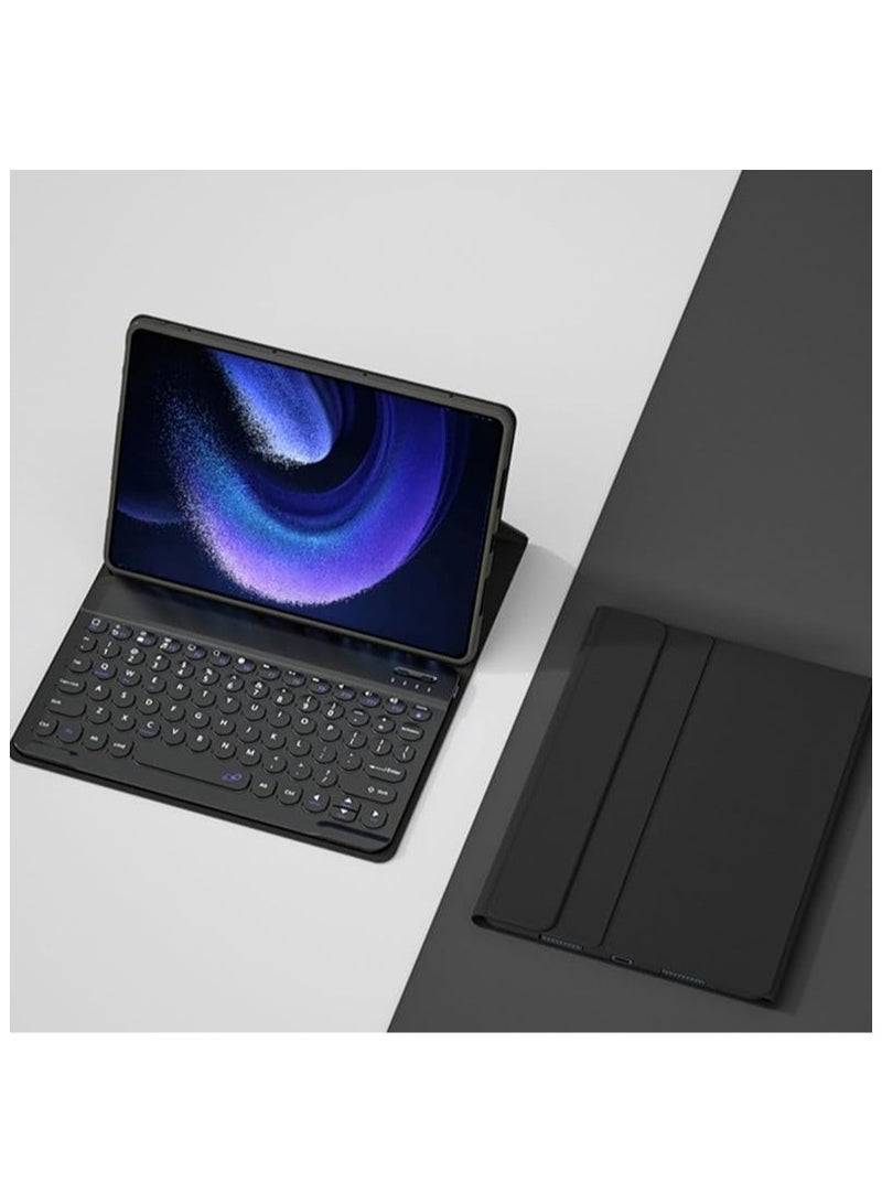 Magnetic Keyboard Case for Redmi Pad SE 11 Inch，Multi-view Bracket，Invisible Pen Slot，Bluetooth Detachable Keyboard Cover for 2023 Redmi 11 Inch - Image 1