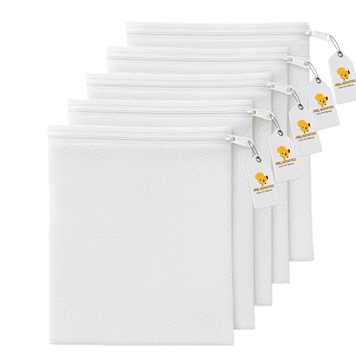 ARK Aquatics Filter Media Bags for Aquarium Mesh Nylon Filter Media Net Bags with Zipper for Pellet Carbon, Ammonia Remover, Ceramic Rings, Bio Balls (Pack of 5PC) - Image 1
