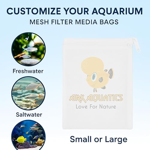 ARK Aquatics Filter Media Bags for Aquarium Mesh Nylon Filter Media Net Bags with Zipper for Pellet Carbon, Ammonia Remover, Ceramic Rings, Bio Balls (Pack of 5PC) - Image 3