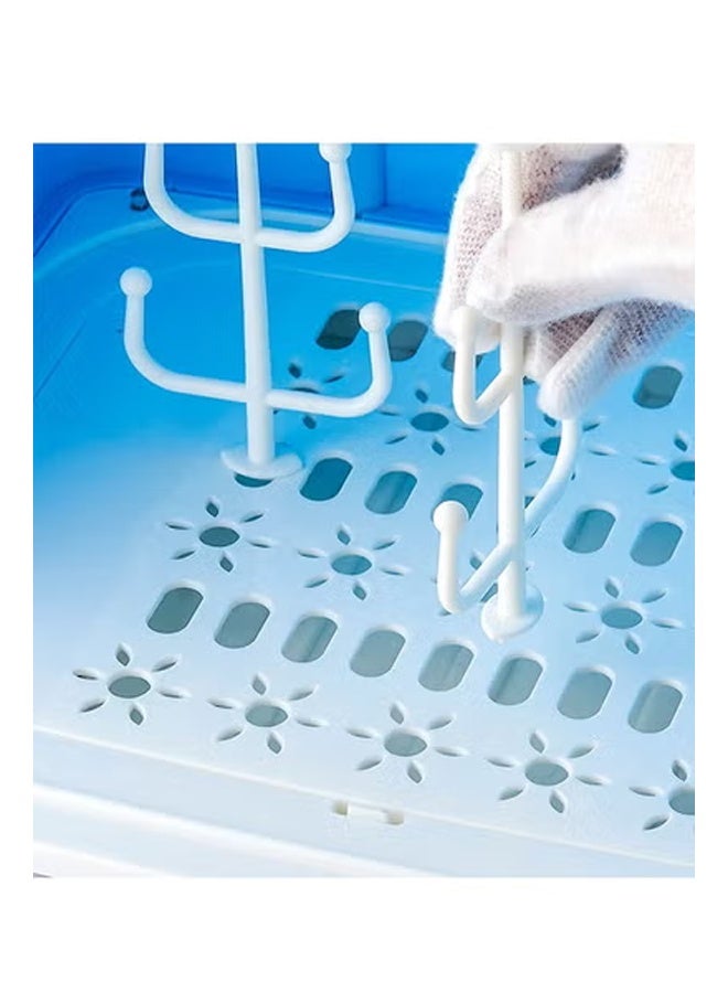 KLNAMAEAAN Portable Large Baby Bottle Storage Box, Baby Tableware Storage Box, Drain and Dustproof Drying Rack, with UV Disinfection - Image 5