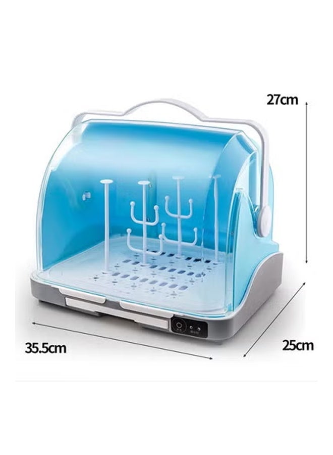 KLNAMAEAAN Portable Large Baby Bottle Storage Box, Baby Tableware Storage Box, Drain and Dustproof Drying Rack, with UV Disinfection - Image 3