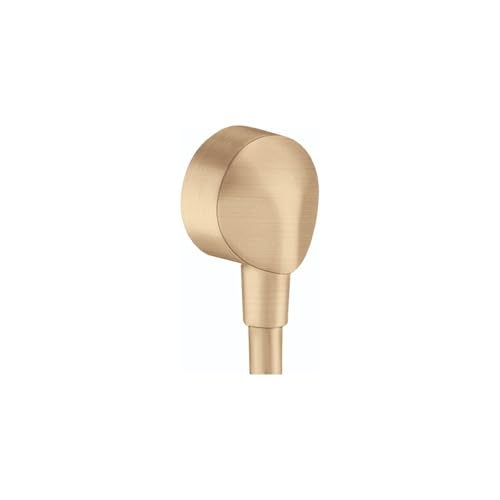hansgrohe FixFit Handheld Shower Wall Outlet 1/2-inch Thread Connection Round Modern Flush Mount in Brushed Bronze, 27458143 - Image 2