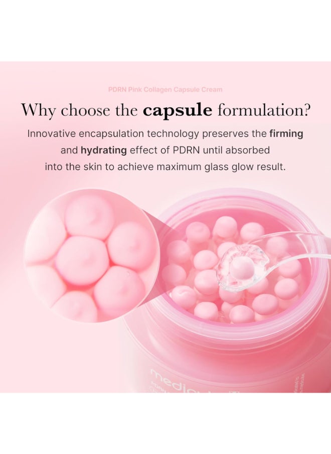 Medicube Salmon DNA PDRN Pink Collagen Capsule Cream, Face Moisturizer | Lightweight Moisturizing Cream | PDRN, Niacinamide for Uneven Skin Tone, Glow hydration | Korean Skin Care  - Image 5