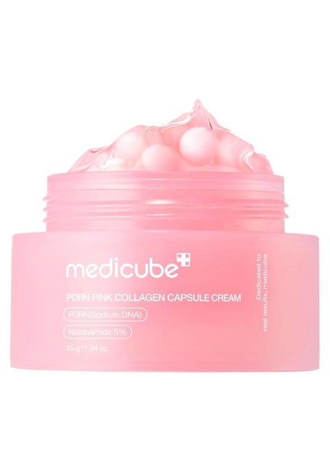 PDRN Pink Collagen Capsule Cream, Face Moisturizer | Lightweight Moisturizing Cream | PDRN, Niacinamide for Uneven Skin Tone, Glow hydration | Korean Skin C