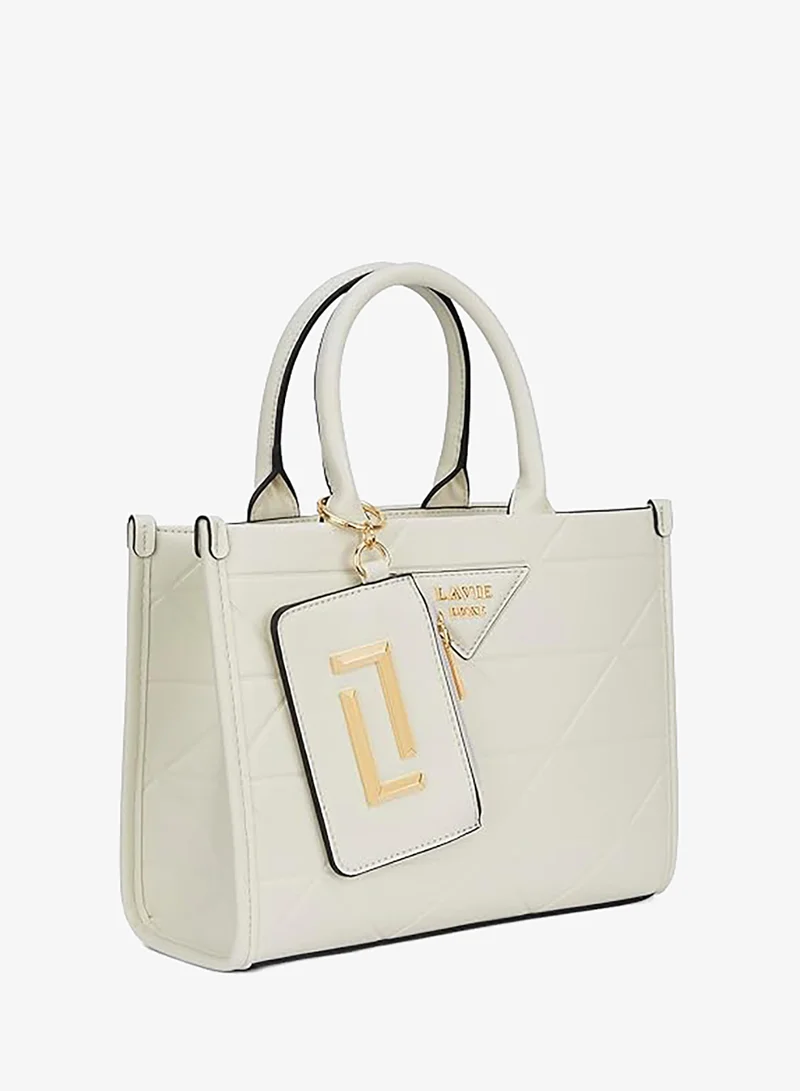 Lavie Luxe Women's Lisa Medium Box Satchel bag (Offwhite)
