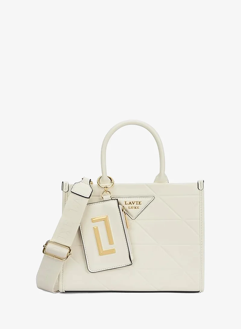 Luxe Women's Lisa Medium Box Satchel bag (Offwhite)
