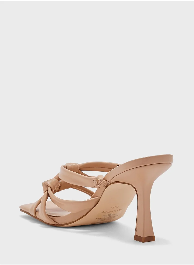 NINE WEST Multi Strap Mid Heel Sandals