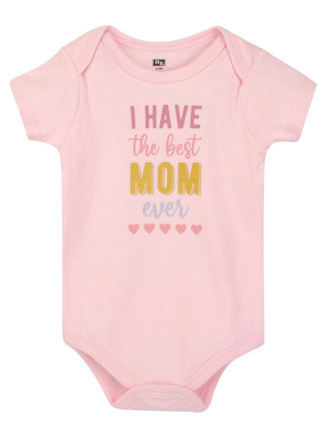 hudson baby طقم بدلات أطفال 3 قطع بأكمام قصيرة - بنت ماما، 6 - 9 أشهر - Image 5