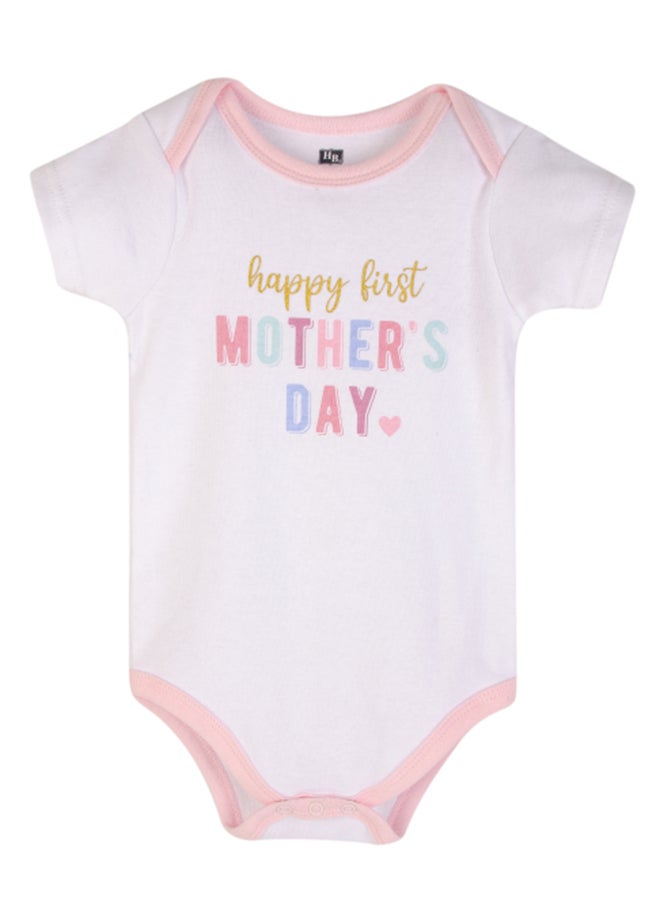 hudson baby طقم بدلات أطفال 3 قطع بأكمام قصيرة - بنت ماما، 6 - 9 أشهر - Image 4
