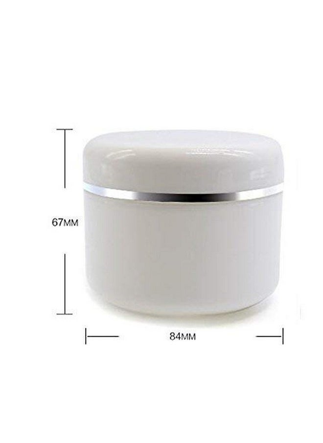 erioctry - White Plastic Jar With Dome Lid 8 Oz (250G) Refillable Makeup Cosmetic Jars Empty Face Cream Lip Balm Lotion Storage Container Pot Case (Pack Of 6) - Image 1