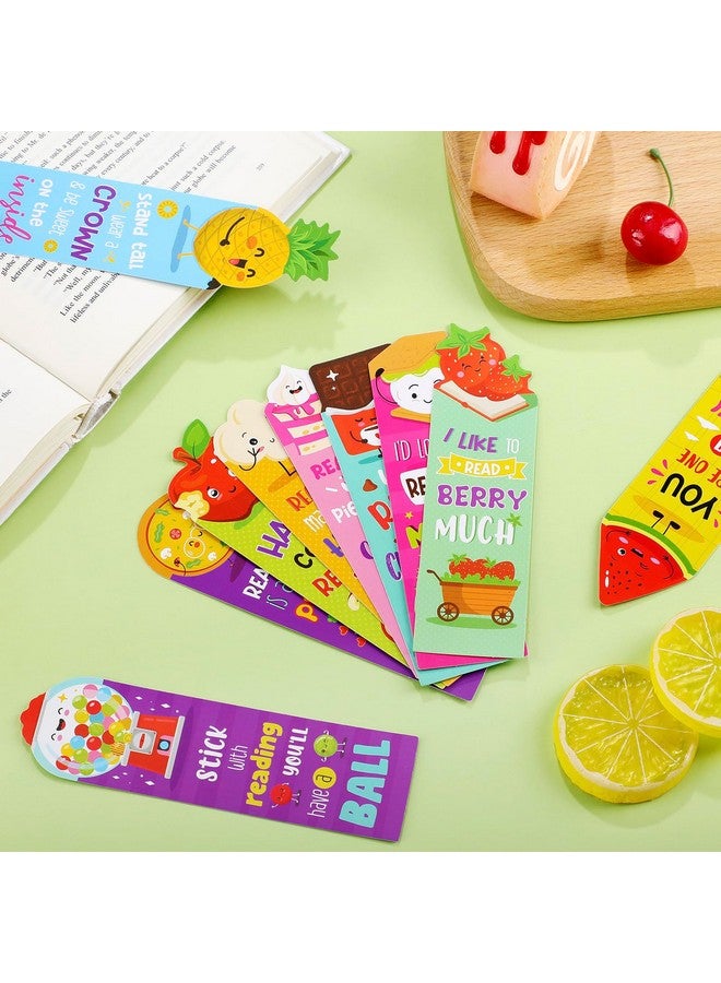 Eersida 400 Pieces Scented Bookmarks Kids Scratch and Sniff Bookmarks Fruit Food Theme Bookmarks Sayings Bookmarks Assorted Scented Bookmarks Cute Bookmarks for Students Teens Food Lovers, 10 Styles - Image 4