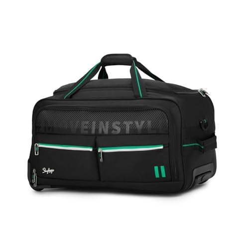 Skybags Muse Polyester Stylish Duffel Trolley Bag with Two Wheels, Two Stage Push Button | Premium Zipper, Travel Bag | 3-Year International Warranty - Unisex (Black, Set of 2) - Image 3