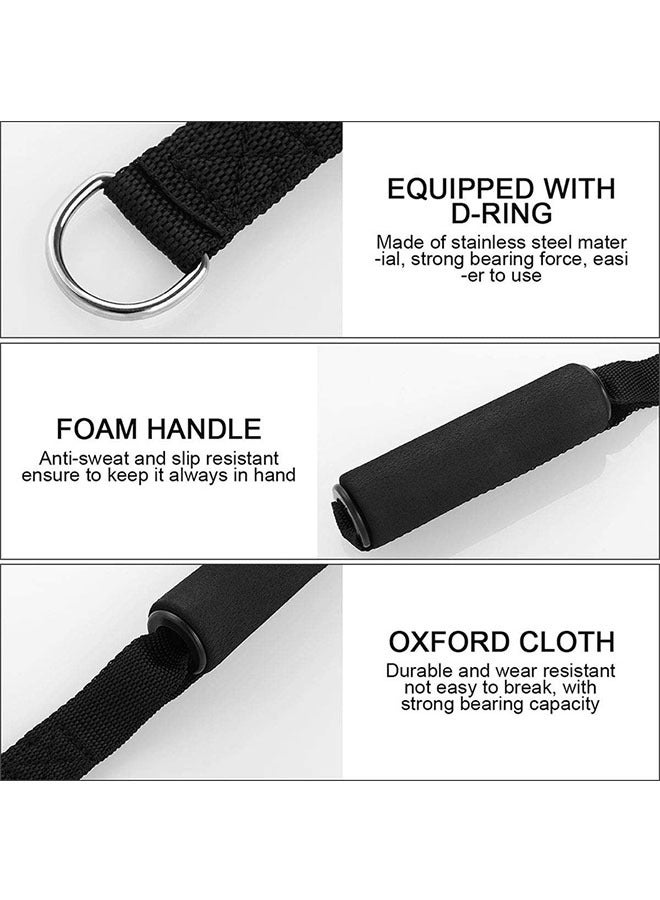 Generic 4-Piece Heavy Duty Foam Handle, Exercise Handle Heavy Duty Cable Pulley Handles Attachment for Resistance Bands Home Gym Cable Machines (Black)  - Image 3