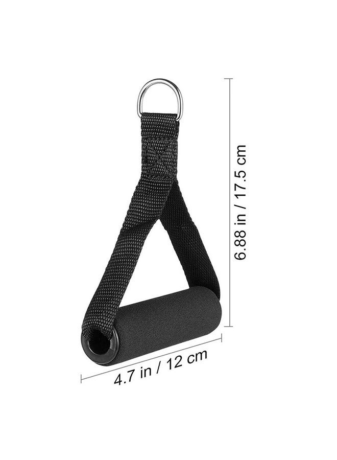 Generic 4-Piece Heavy Duty Foam Handle, Exercise Handle Heavy Duty Cable Pulley Handles Attachment for Resistance Bands Home Gym Cable Machines (Black)  - Image 2