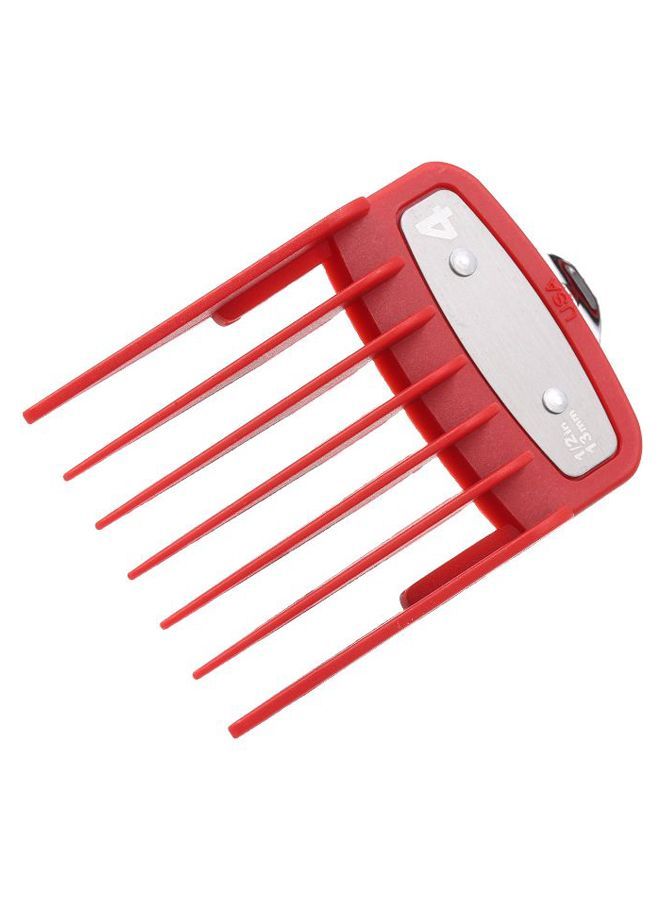8-Piece Professional Hair Clipper Guide Comb Set Red/Silver - Image 2