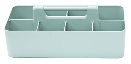 Enjoy Organizer Portable Caddy American Made, DIY Dividers, 8 Compartments, Supply Organizer, Portable Tote Basket with Handle Storage Organizer Bathroom, Office, Crafts, or School Supplies - Image 1
