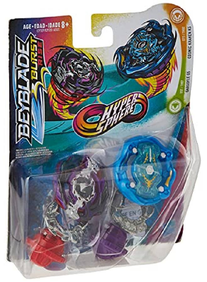 BeyBlade حزمة مزدوجة من كرة الهيبرسفير المتفجرة كوزميك كراكن K5 وغارغويل G5 2 ألعاب قمة قتال تدور في اتجاه عقارب الساعة للأعمار 8 وما فوق - Image 1