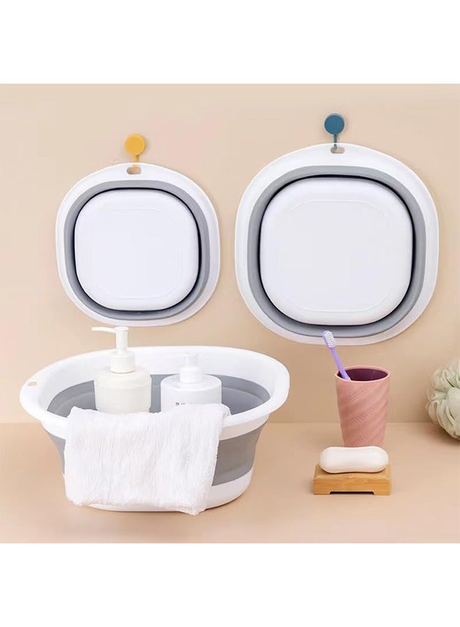 3PCS Foldable Wash Basin, S,M,L, Plastic+TPR Buckets, Portable and Space Saving, Multipurpose Foldable Washbasin Lightweight Basin, Collapsible Basin for Camping Sink and Sinks  - Image 2