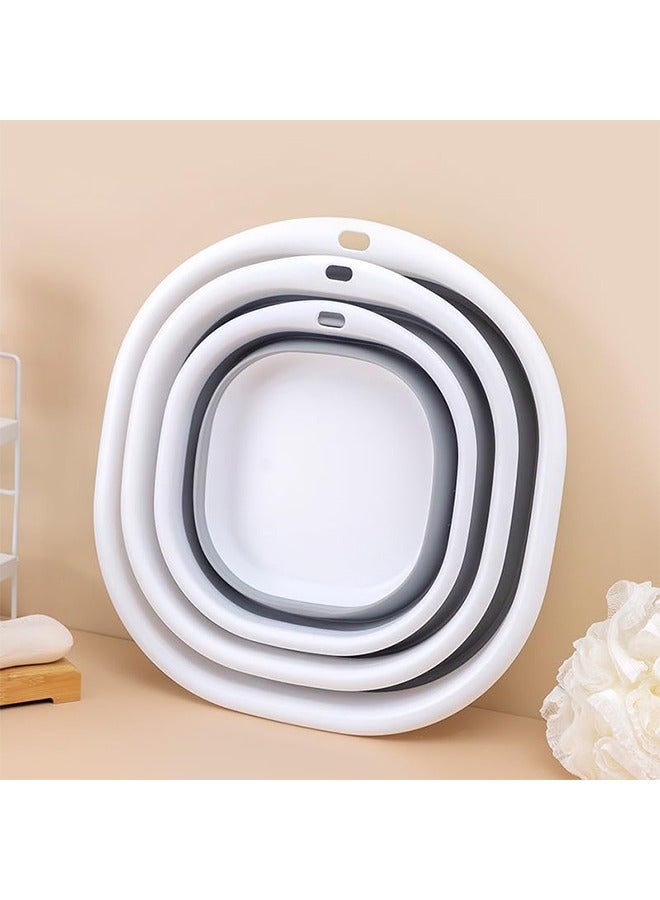 3PCS Foldable Wash Basin, S,M,L, Plastic+TPR Buckets, Portable and Space Saving, Multipurpose Foldable Washbasin Lightweight Basin, Collapsible Basin for Camping Sink and Sinks  - Image 3