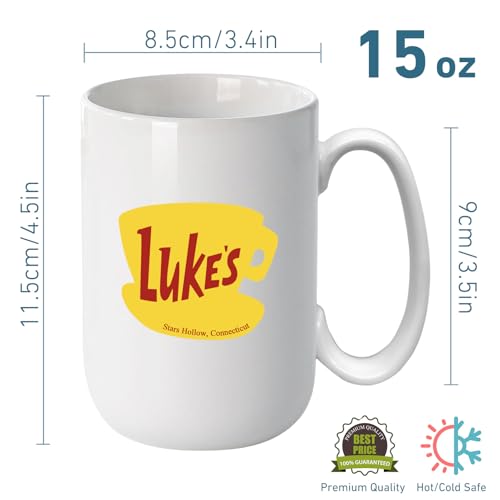 senooe Luke's Diner 15oz Coffee Mug - Novelty Ceramic Cup, Fun Gift for Fans, Tea & Coffee Drinkers - Image 3