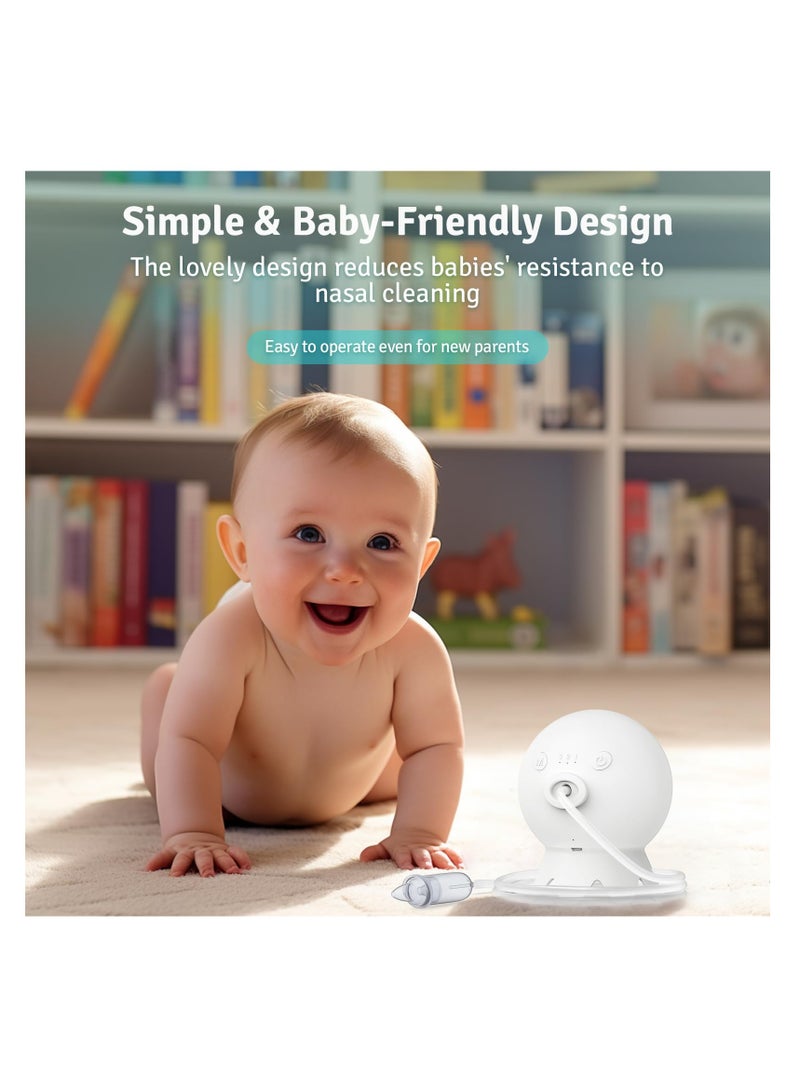 Excefore Electric Nasal Aspirator for Baby, Professional Grade, Mute and Rechargeable Nose Sucker for Toddlers, Automatic Newborn Snot Sucker, Nose Cleaner - Image 5