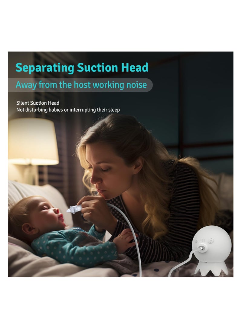 Excefore Electric Nasal Aspirator for Baby, Professional Grade, Mute and Rechargeable Nose Sucker for Toddlers, Automatic Newborn Snot Sucker, Nose Cleaner - Image 3