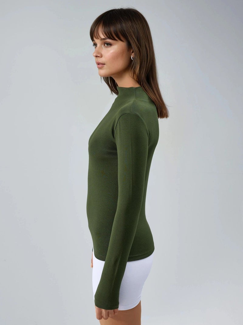 BUSEM Slim Fit Half Turtleneck Blouse - Image 4