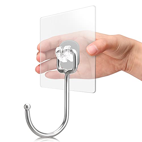 Antimbee 30Pack AllPurpose Adhesive Hooks for Hanging Wreath Door Hanger Heavy Duty Hooks 37 lbMax Sticky Wall Hook fit Home Bathroom Kitchen Office and Outdoor