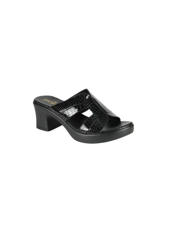 Michelle Morgan 092-2998 Michelle Morgan Ladies Block Heel Sandals 414RJ69H Black - Image 2