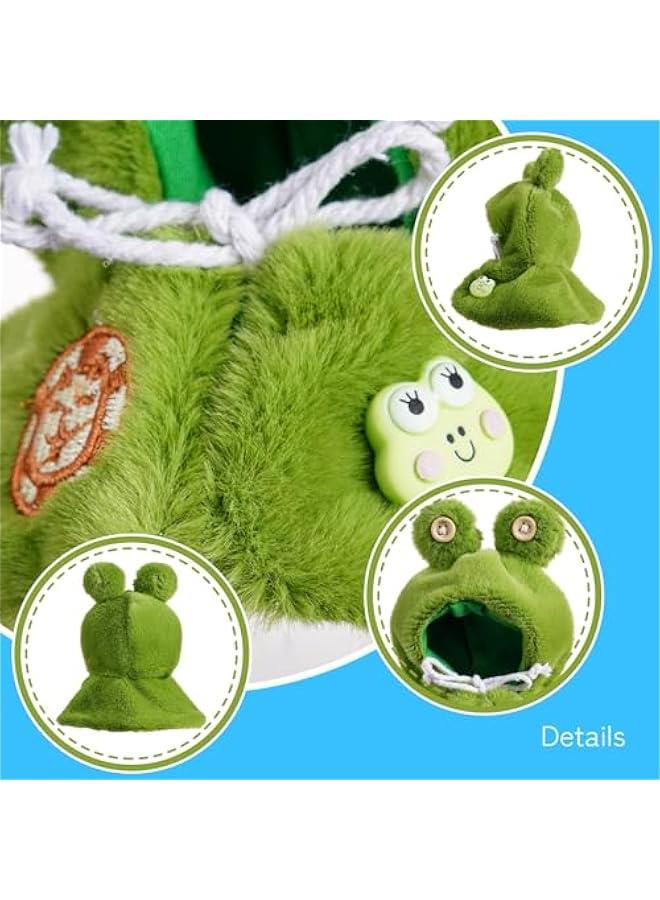 Arabest Cape & Hoodie Outfit Set for Eilik - 4 Pcs Furry Hoodie in Four Colors & 4 Pcs Furry pet Cape in Four Styles. Ideal for Dressing Eilik and Other Suitable Toys.  - Image 5