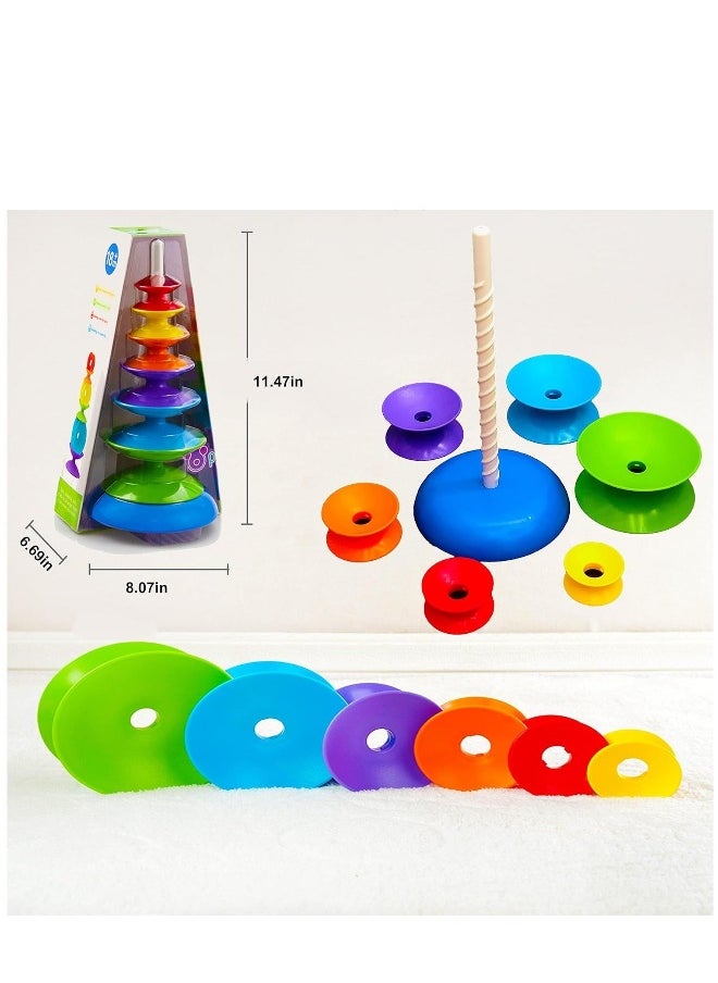 Generic - Spinning Wheel Toy - Kids Stackable Spinning Toy for Kids, Spinning Toy, Stacking Toy for Babies and Toddlers, Brain Early Learning Toys, Interactive Learning Stacking Toys - Image 1