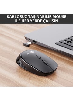 lecoo Lenovo WS202 Wireless 1200DPI 4-Button Optical Mouse Black  - Image 3