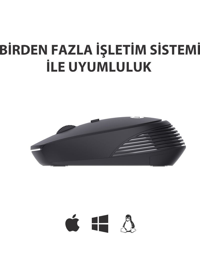 lecoo - Lenovo WS202 Wireless 1200DPI 4-Button Optical Mouse Black - Image 1