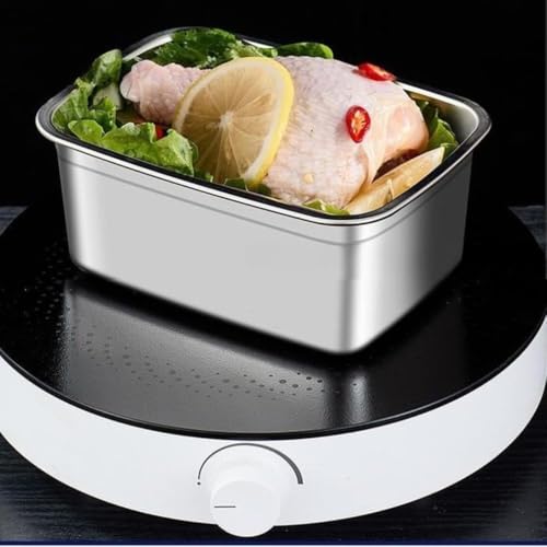 SOLIGT Marve Fridge Storage Box 316 Stainless Steel Food Storage Containers | Food Grade, Leakproof Kitchen Organizer | Freshness Locking, Microwavable & Freezer Safe, Silver With Lid (1500 Ml 2 Pcs) - Image 5