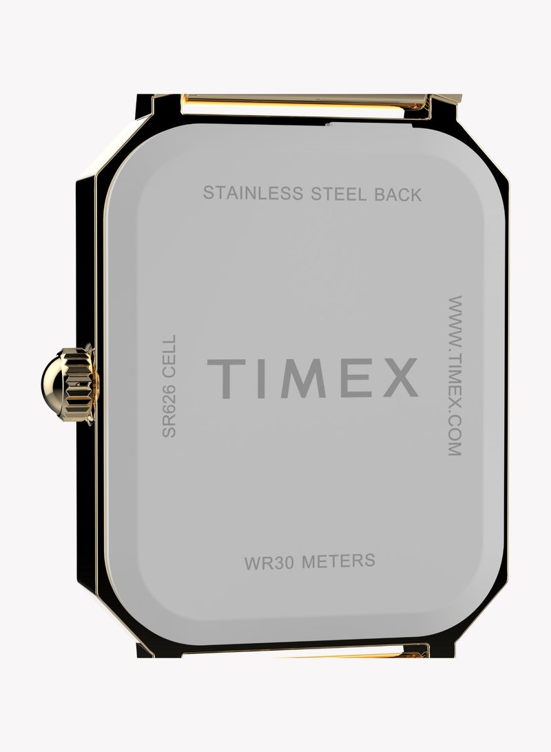 TIMEX Women's Gold Alloy Watch, Gold/White | Model TW2Y01200 - Image 4
