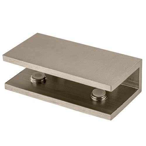 CRL مشبك زجاج ثابت بدون حفر من CRL بالنيكل المصقول لزجاج 3/8" أو 5/16" - Image 1