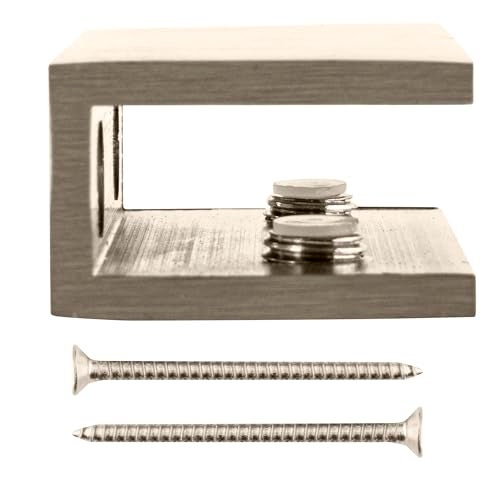 CRL مشبك زجاج ثابت بدون حفر من CRL بالنيكل المصقول لزجاج 3/8" أو 5/16" - Image 5