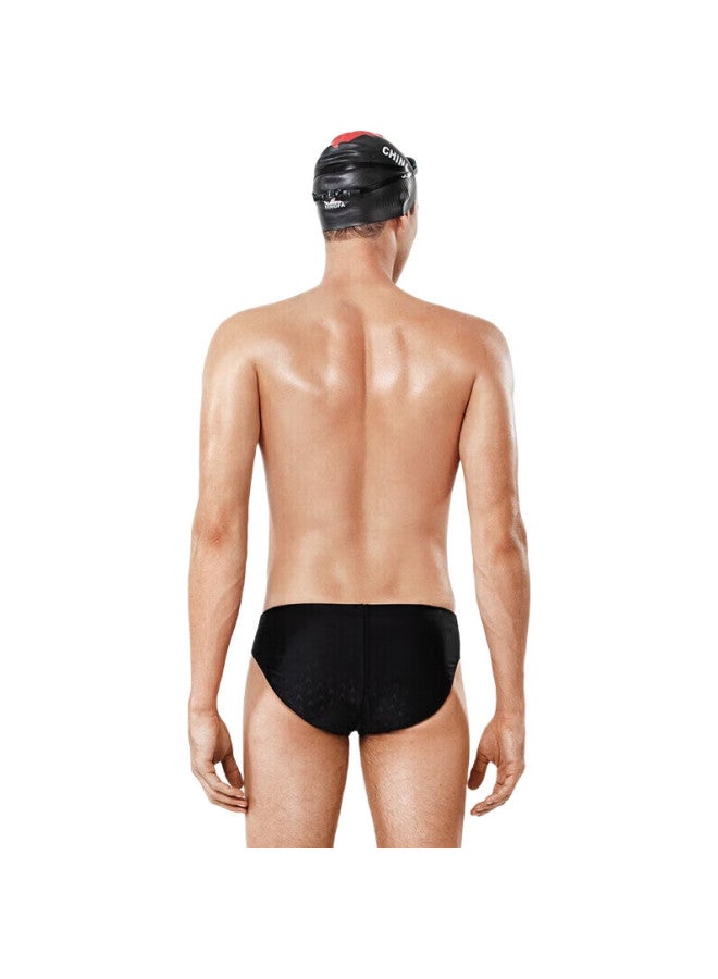 YINGFA Men'S Swim Trunks, Professional Triangle Swim Shorts, Comfortable For Hot Springs And Vacations, Anti-Embarrassment, Competitive Speed Training Swimwear, Black Xxl - Image 2