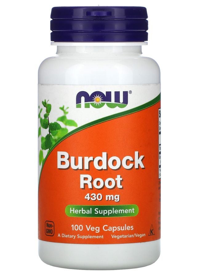 now Burdock Root 430 mg 100 Veg Capsules