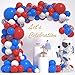 Janinus Blue Red White Balloon Garland Kit 4th of July Balloon Arch 51218for Baseball Party Veterans Memorial Day Nautical Independence Day Graduation Party Decorations - Image 3